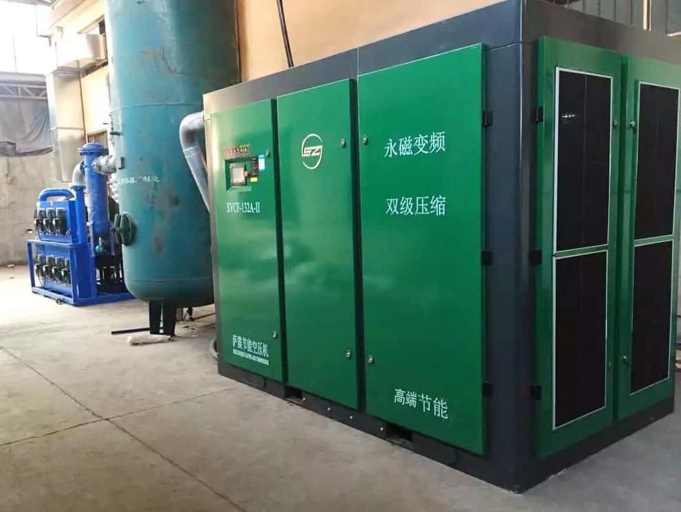 薩震節(jié)能空壓機客戶現場圖
